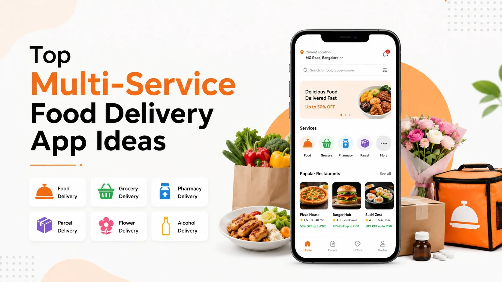 Top Multi-Service Food Delivery App Ideas for Startups