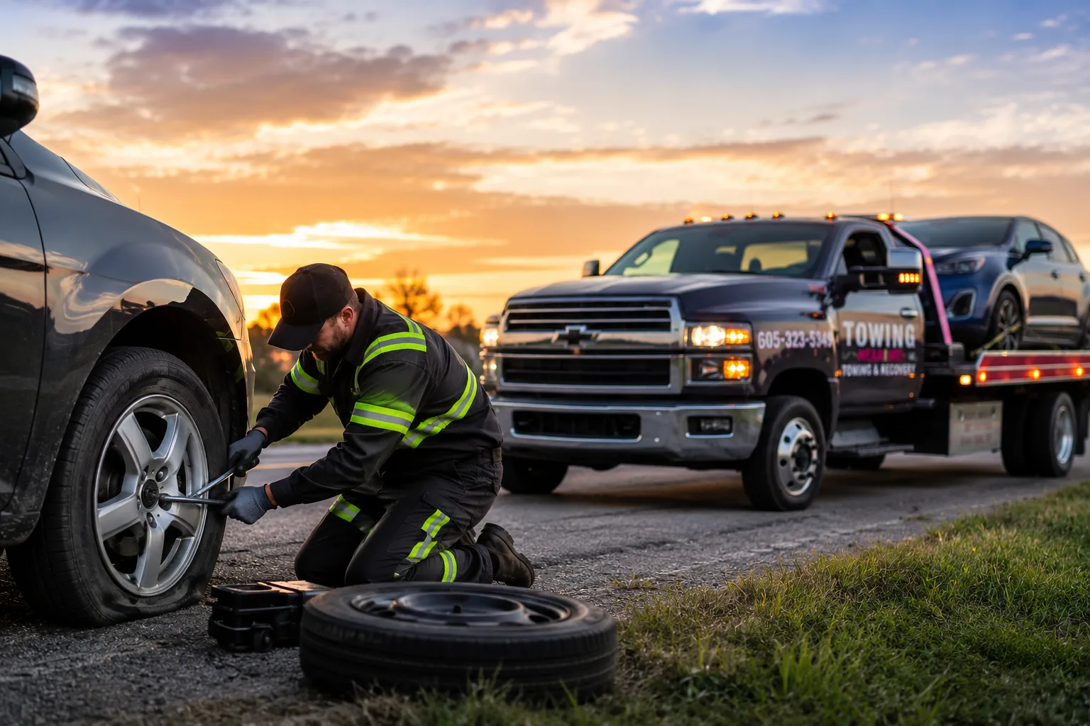 Flat Tire Change in Sioux Falls, SD: Fast and Reliable Roadside Help When You Need It