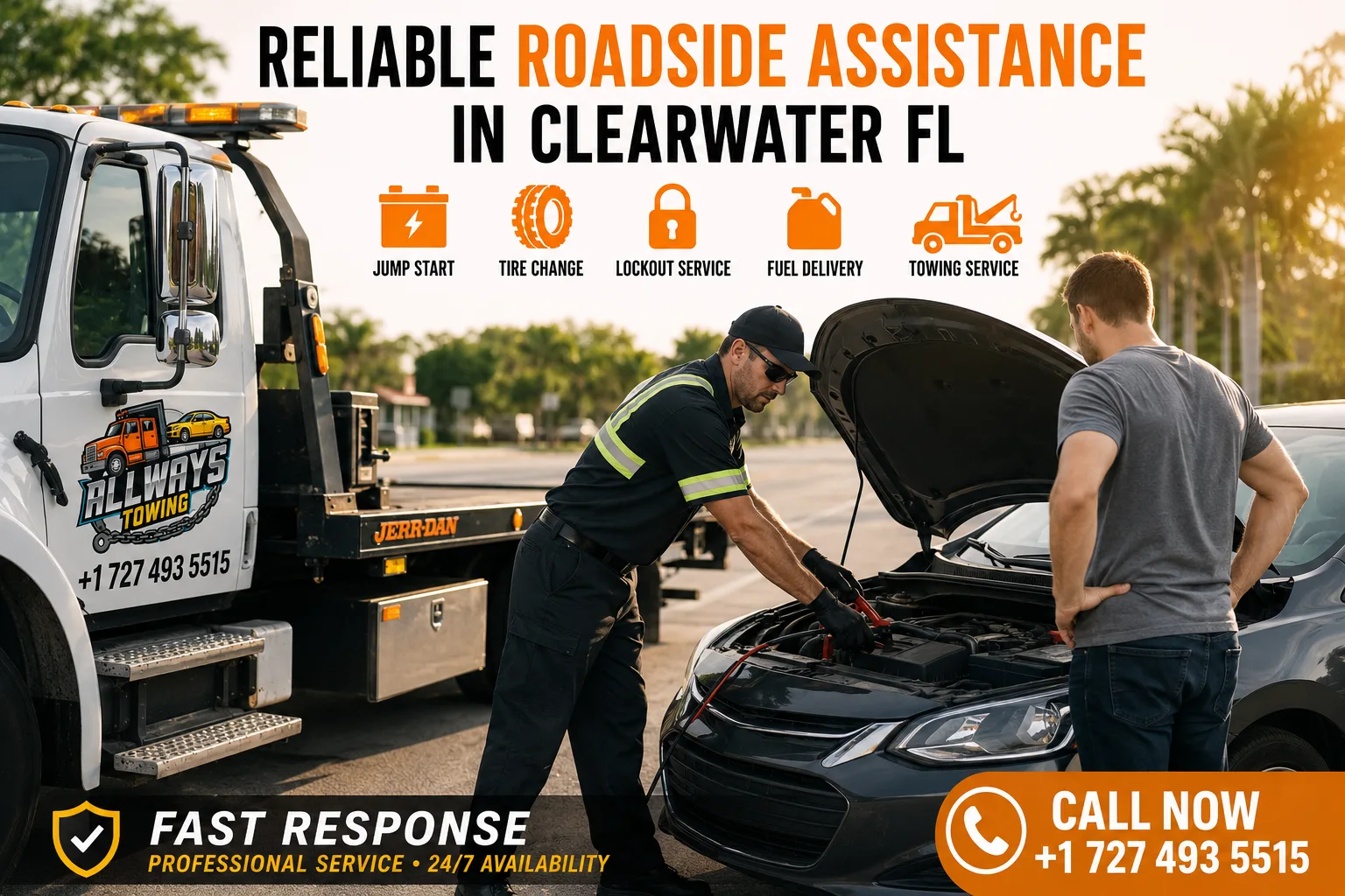 Roadside Assistance in Clearwater FL: Reliable Help When You’re Stranded