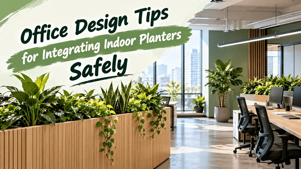 Office Design Tips for Integrating Indoor Planters Safely