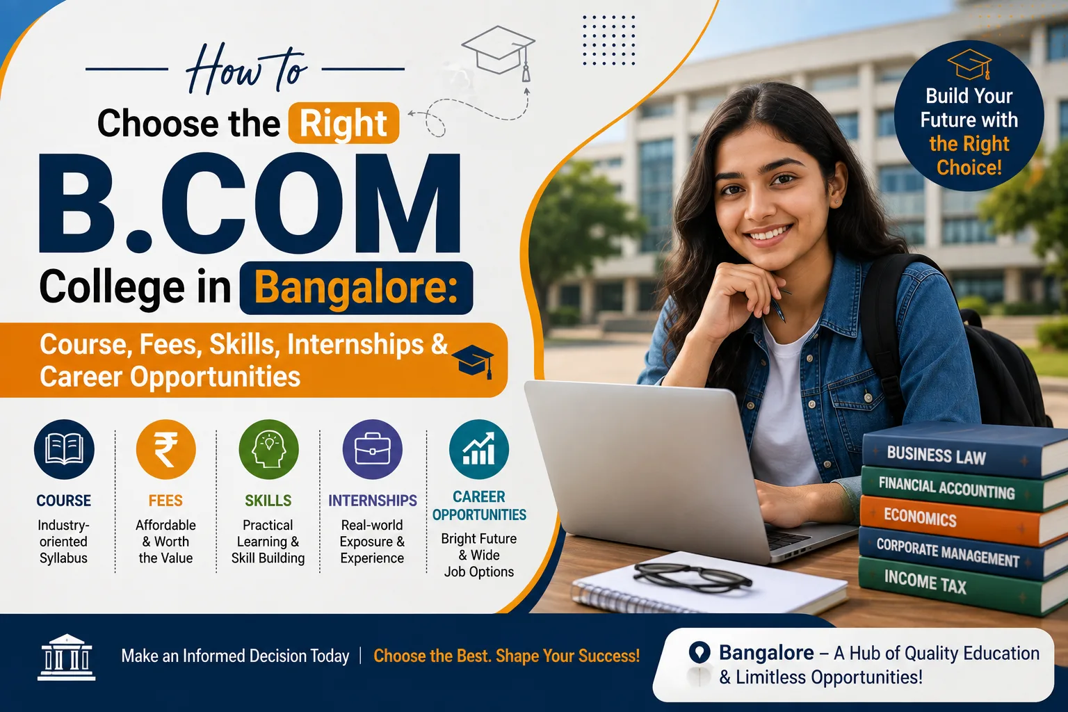 How to Choose the Right B.Com College in Bangalore: Course, Fees, Skills, Internships & Career Opportunities