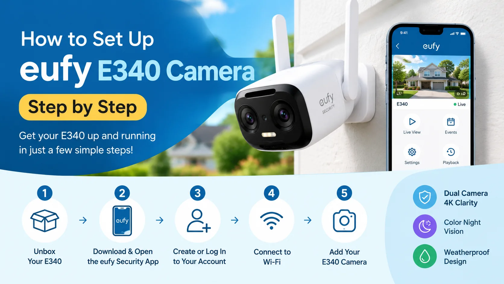 How to Set Up Eufy E340 Camera Step by Step