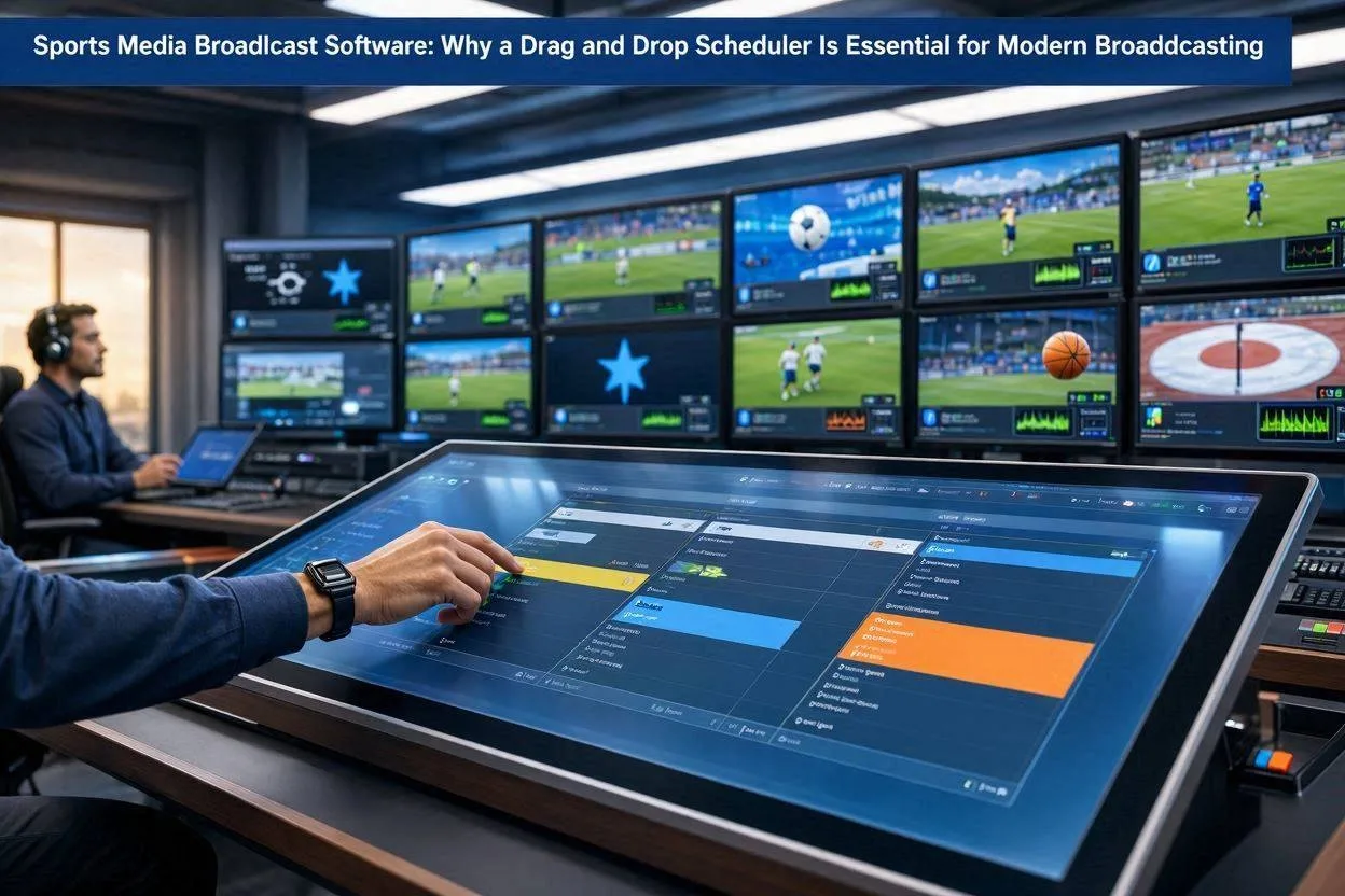 Sports Media Broadcast Software: Why a Drag and Drop Scheduler Is Essential for Modern Broadcasting