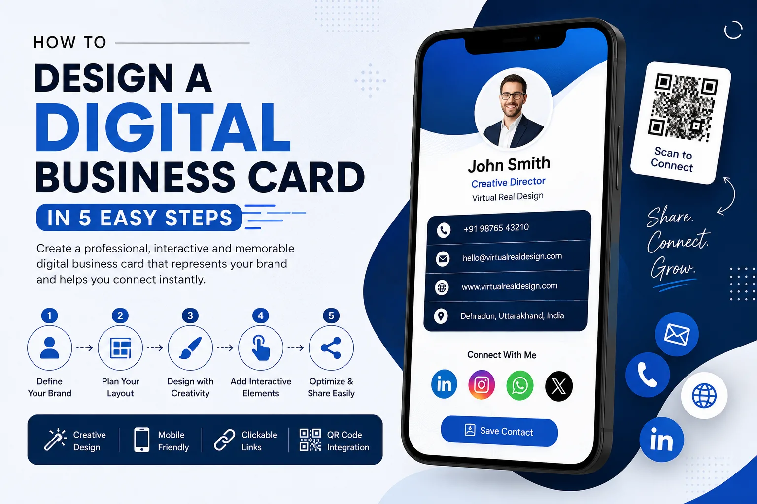 How to Design a Digital Business Card in 5 Easy Steps
