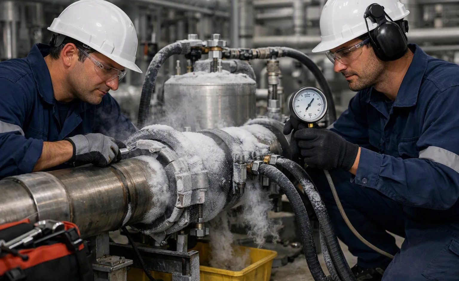 What Happens to Water Inside a Pipe During Freezing Work?