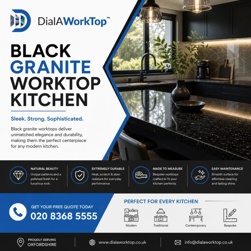Modern Black Granite Worktop Kitchen Designs You’ll Love in 2026