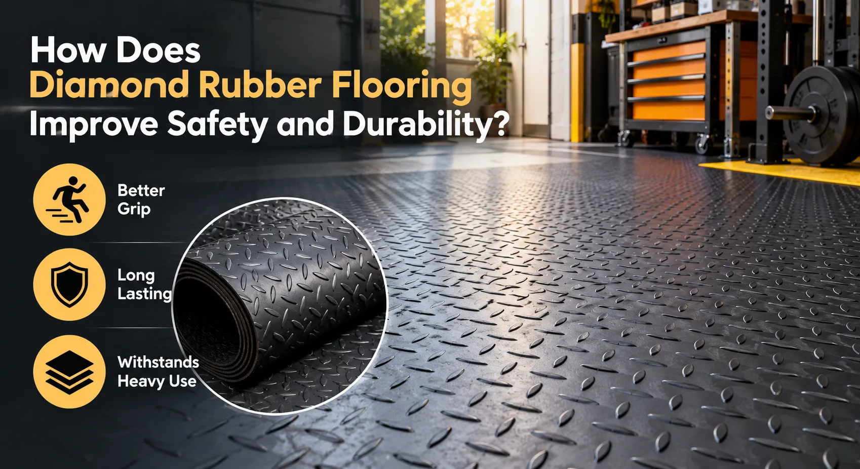 How Does Diamond Rubber Flooring Improve Safety and Durability?