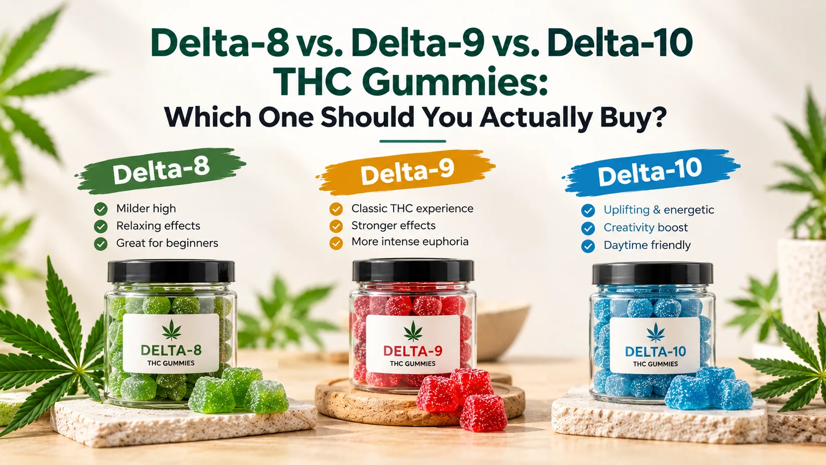 Delta-8 vs. Delta-9 vs. Delta-10 THC Gummies: Which One Should You Actually Buy?