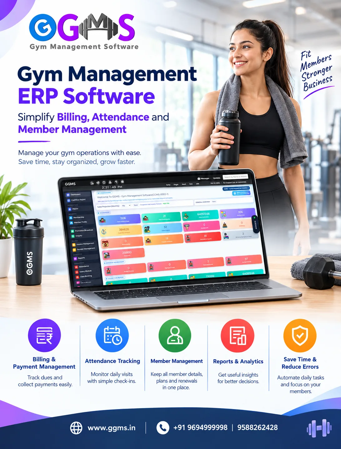 Gym Management ERP Software: Simplify Billing, Attendance and Member Management