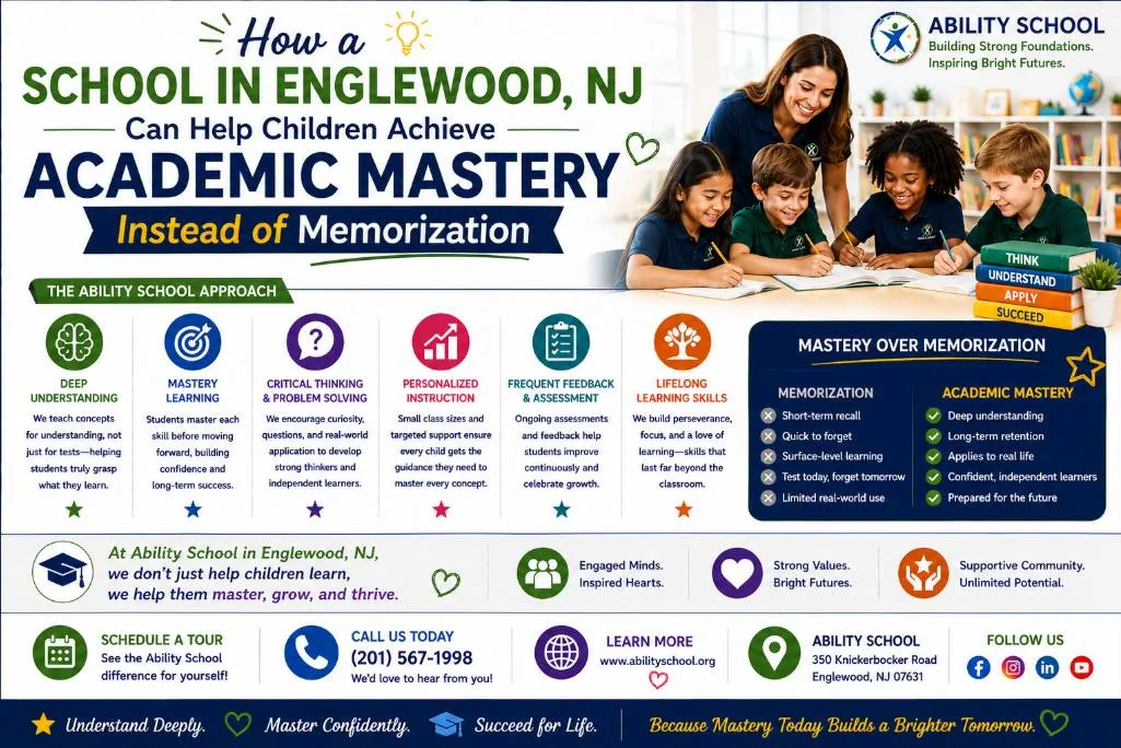 How a School in Englewood, NJ Can Help Children Achieve Academic Mastery Instead of Memorization