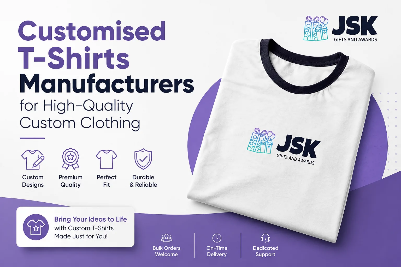Customised T-Shirts Manufacturers for Corporate Gifts & Branding in India