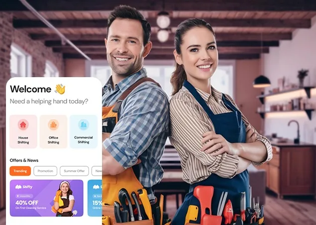 The home services market is growing very fast. Customers don't have time to search for any plumber, electrician, cleaner, painter or repairmen for hours, users want to book their services instantly wi