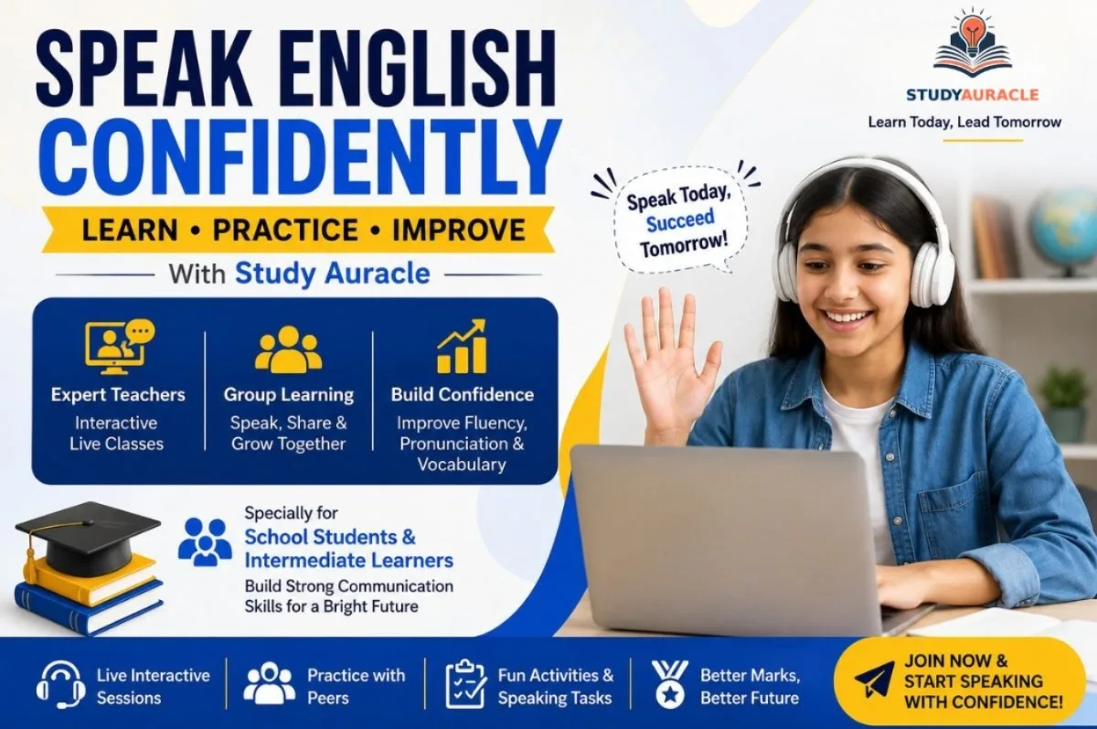 Online English speaking classes for School and Intermediate Students: Build Better Communication Skills with Study Auracle