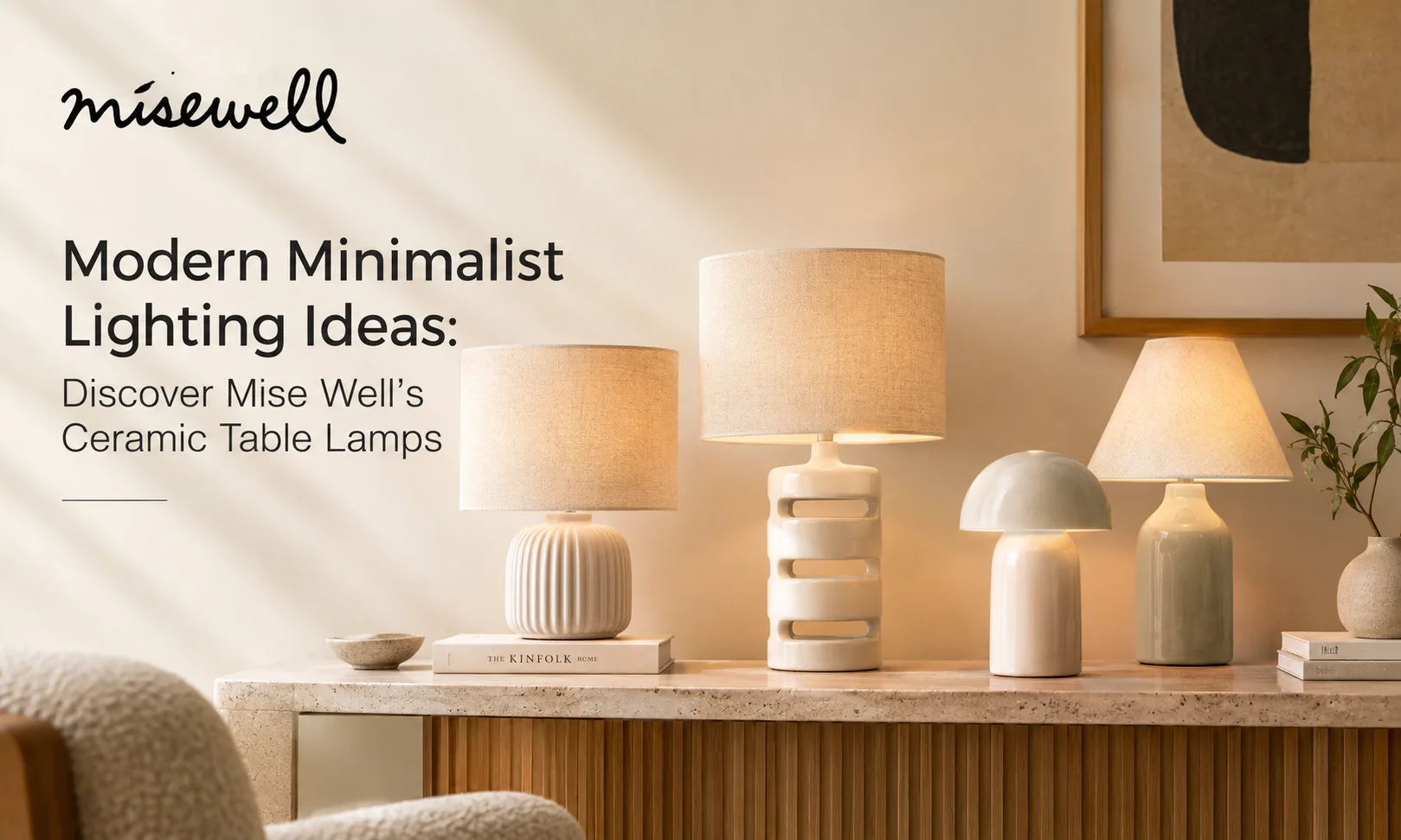 Modern Minimalist Lighting Ideas: Discover Mise Well’s Ceramic Table Lamps