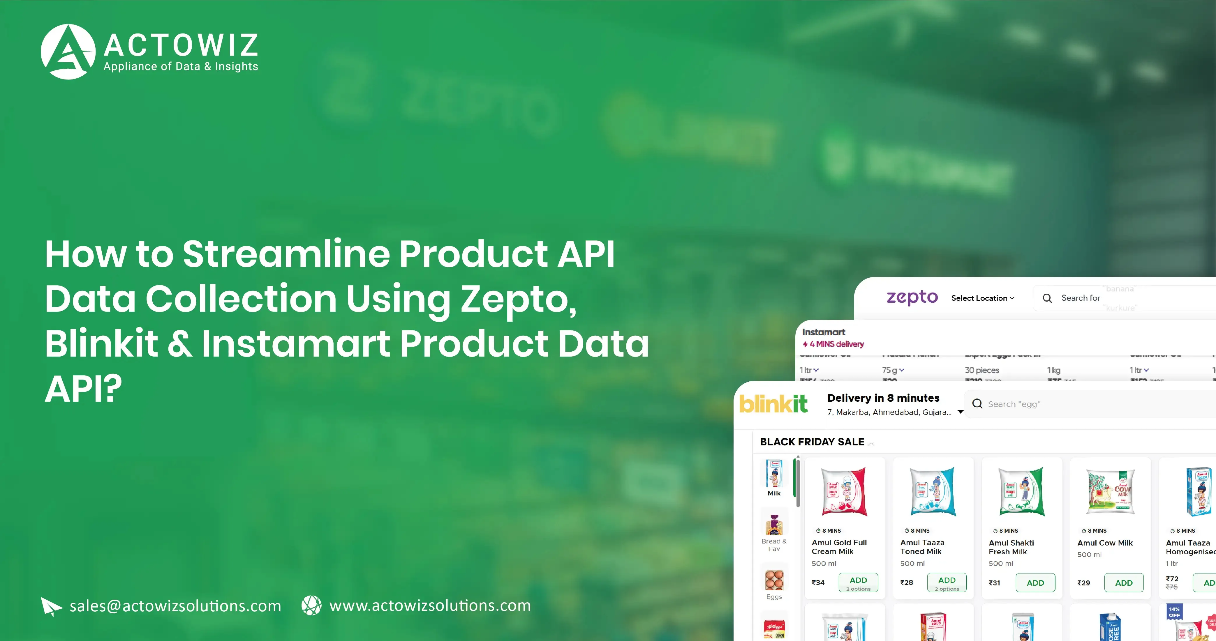Zepto, Blinkit & Instamart Product Data API