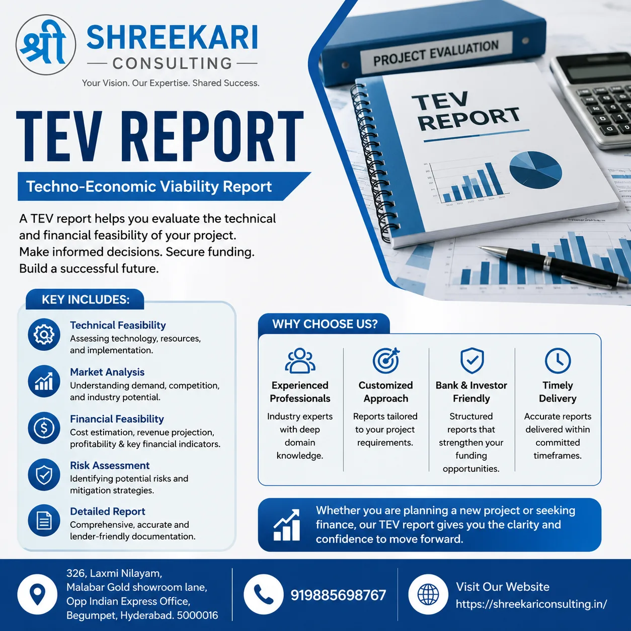 Tev Report in Maharashtra: Professional Project Evaluation Support by Shreekari Consulting