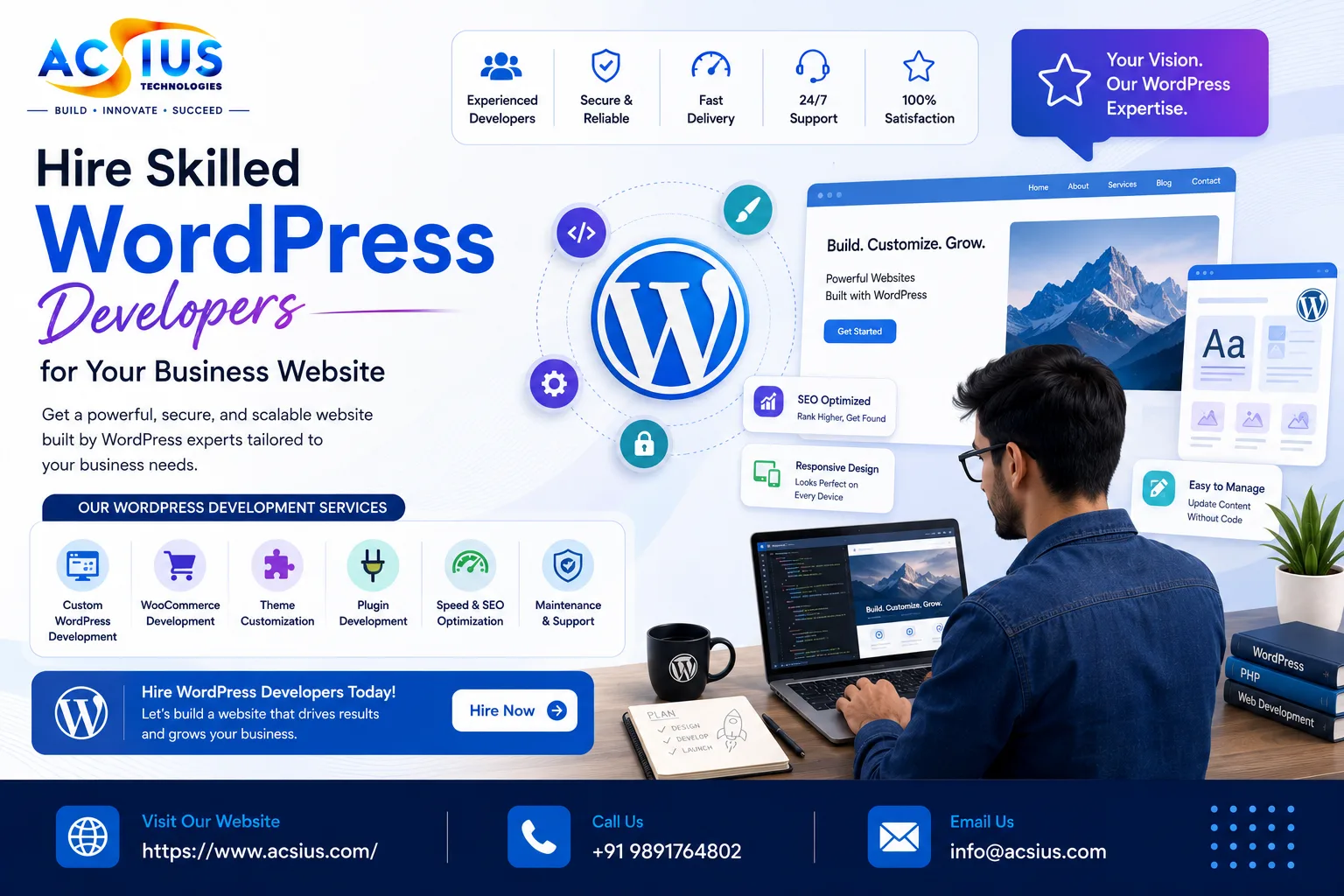Hire Skilled WordPress Developers for Your Business Website
