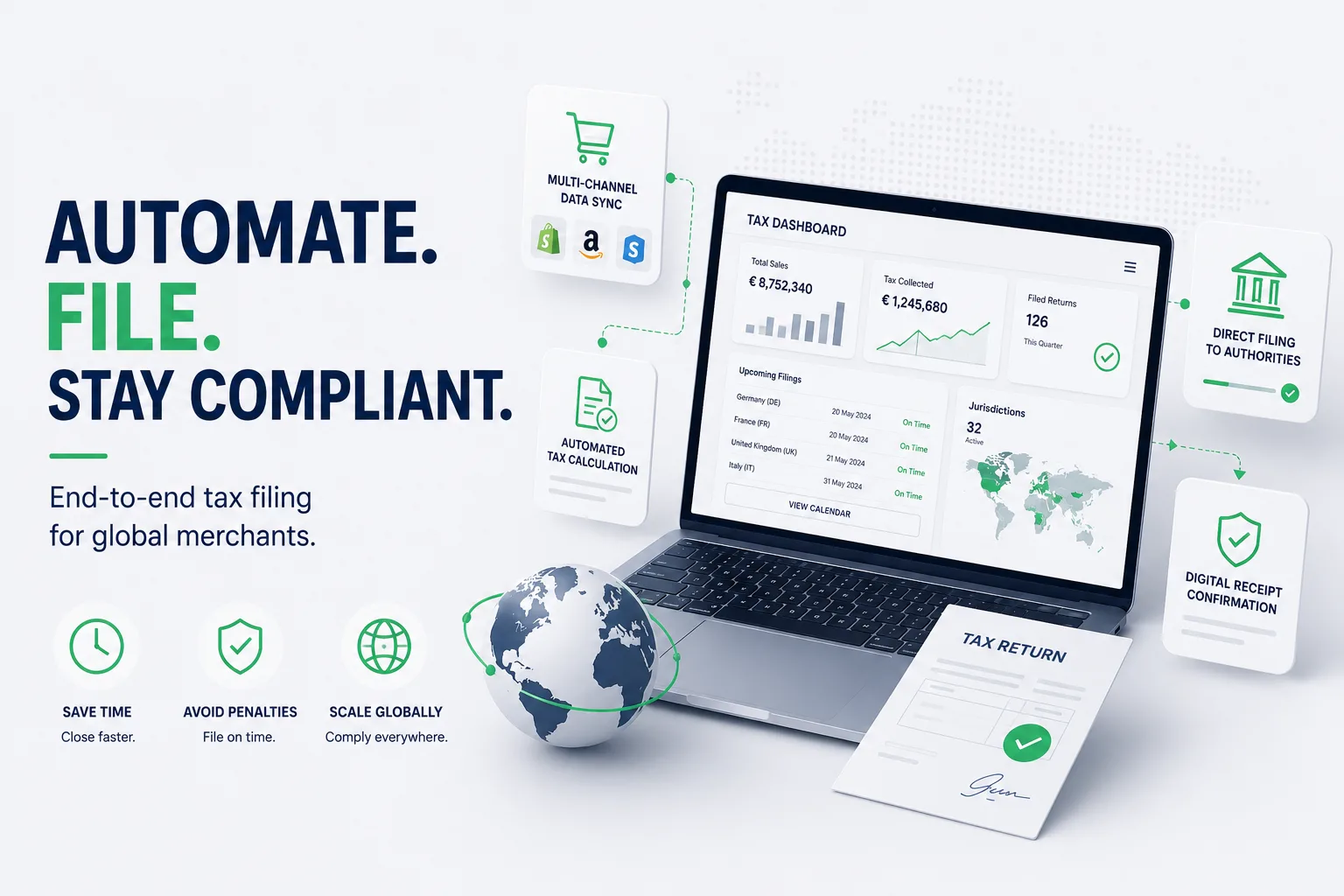 How does modern tax technology streamline automated filing for merchants?