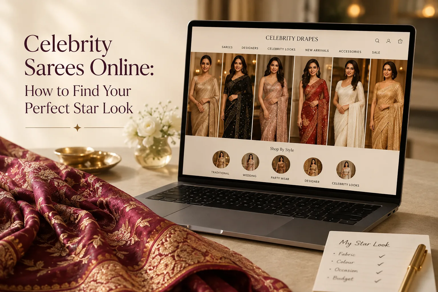Celebrity Sarees Online: How to Find Your Perfect Star Look