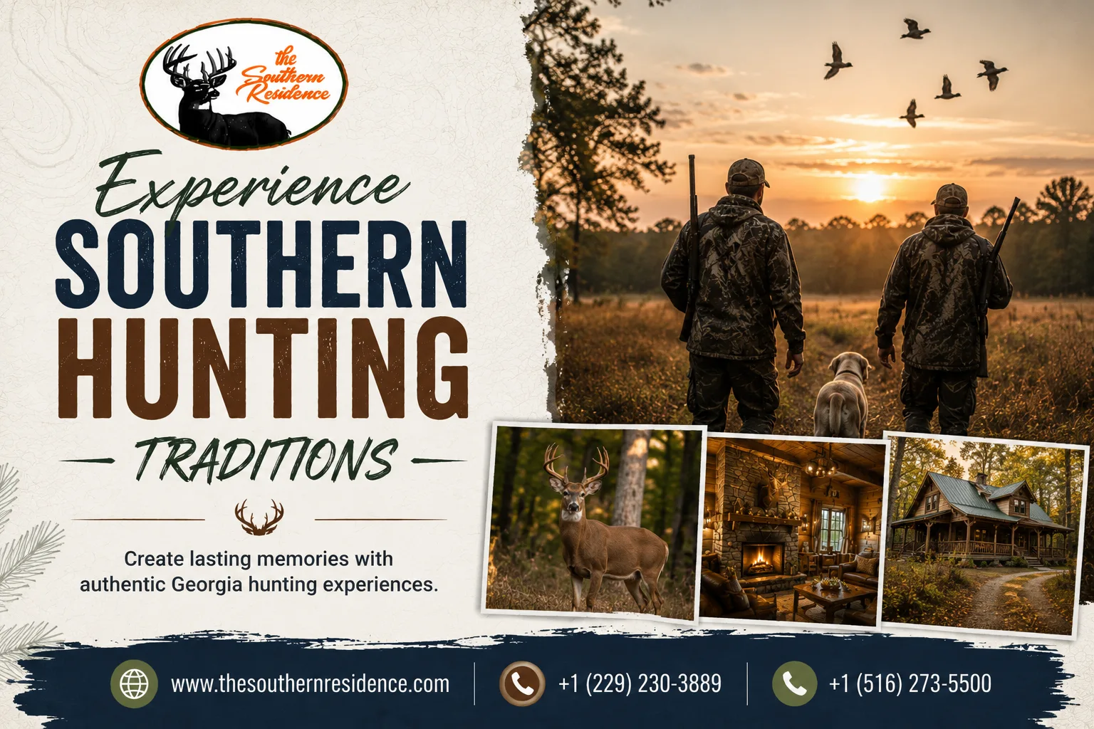 Best Hunting Lodge in Georgia for Trophy Deer, Turkey & Quail Hunting | The Southern Residence