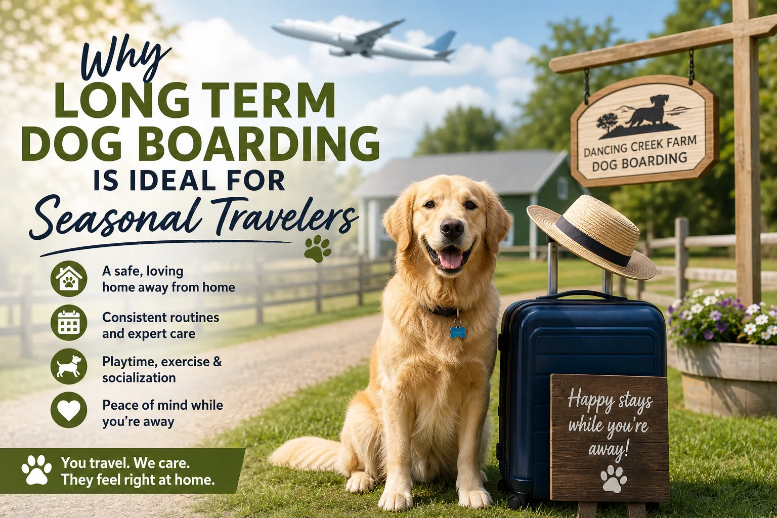 Why Long Term Dog Boarding is Ideal for Seasonal Travelers