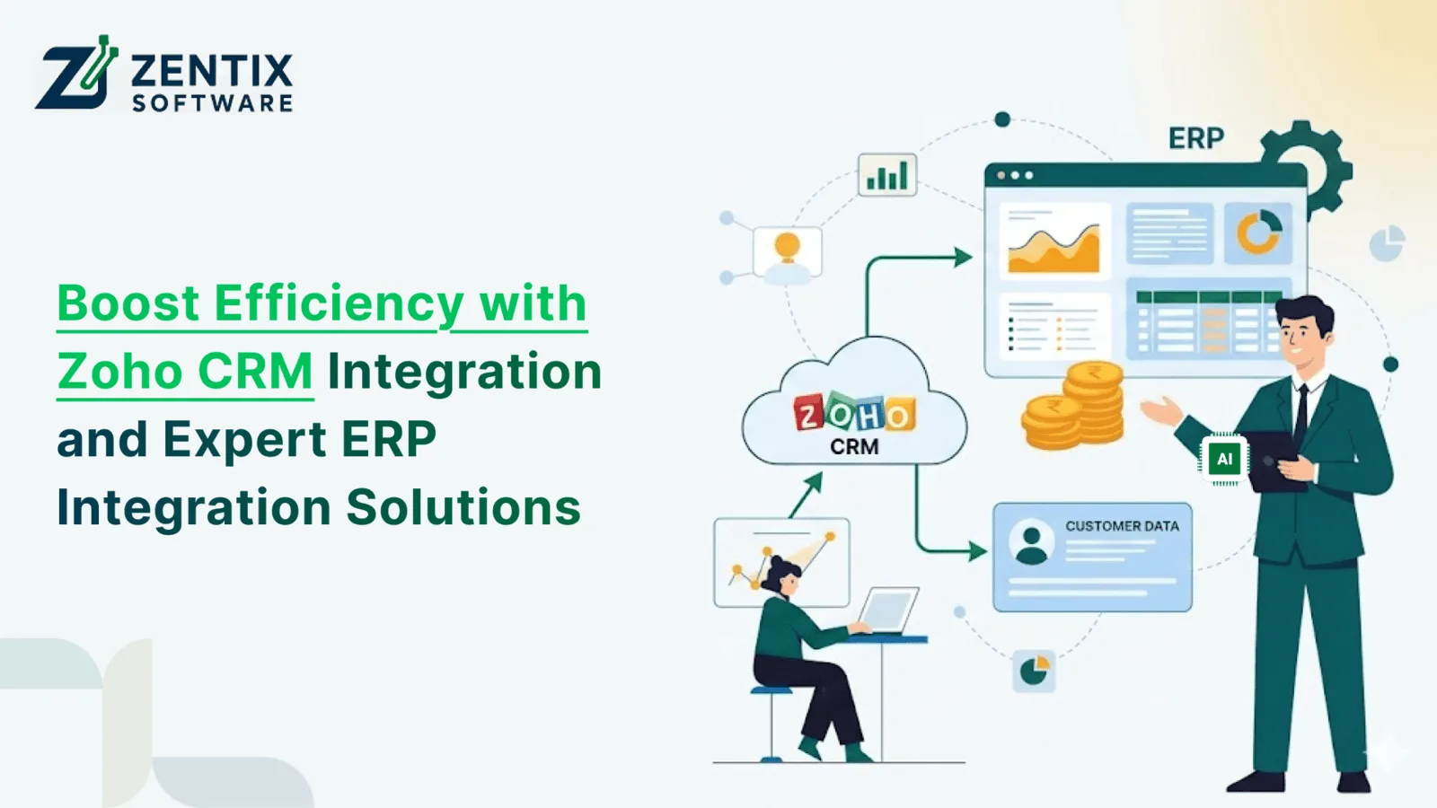 CRM Integration and Expert ERP Integration Solutions : Boost Efficiency with Zoho