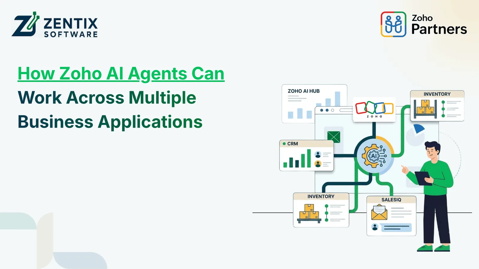 How Zoho AI Agents Work Across Multiple Business Applications