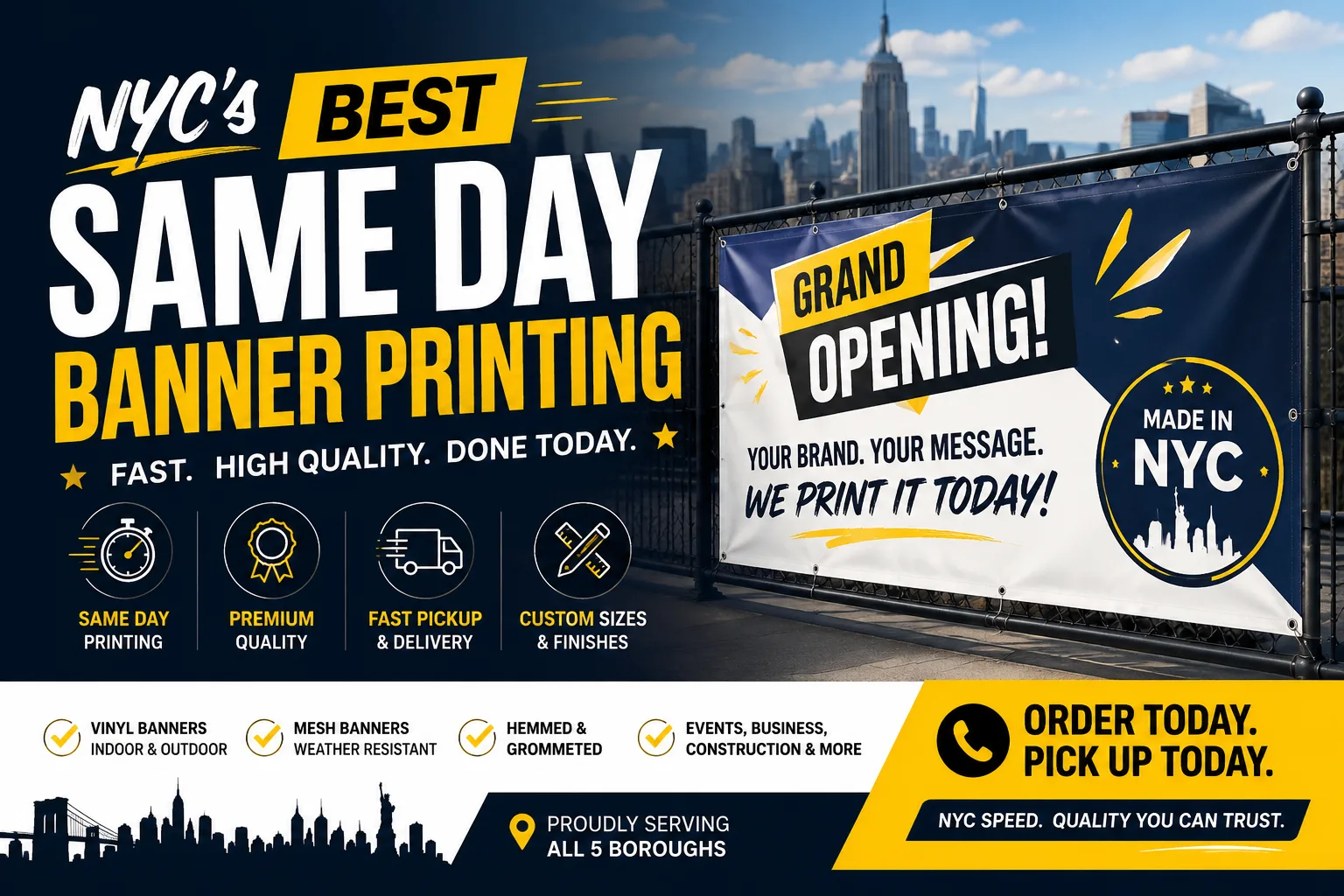 Best Same Day Banner Printing Company in NYC