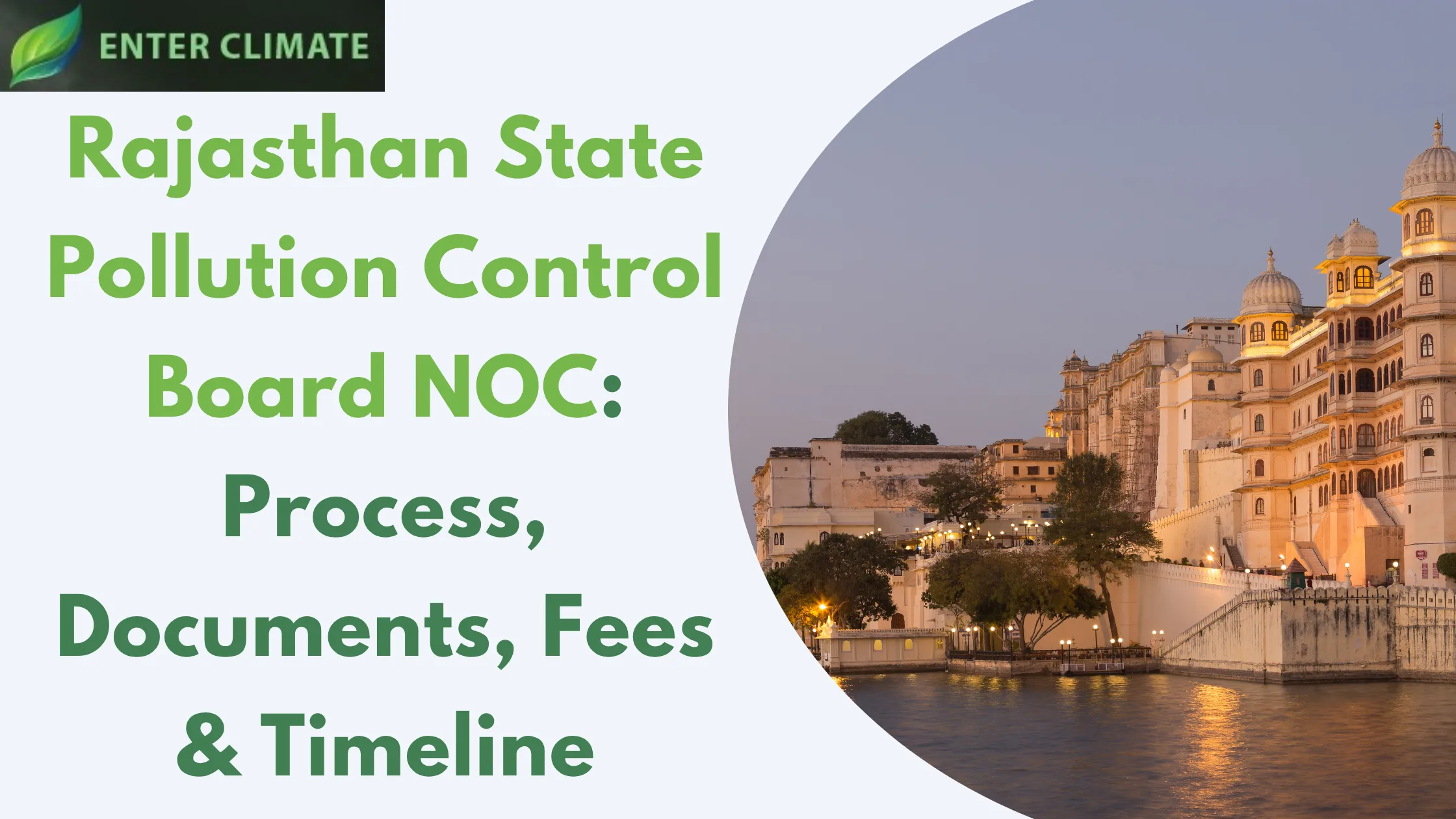 Rajasthan State Pollution Control Board NOC: Process, Documents, Fees & Timeline