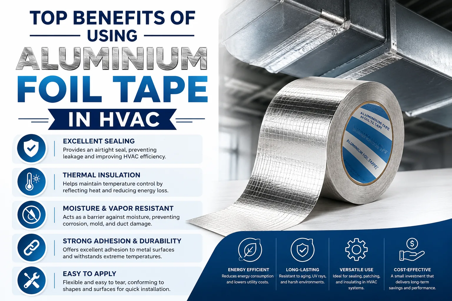 Top Benefits of Using Aluminium Foil Tape in HVAC