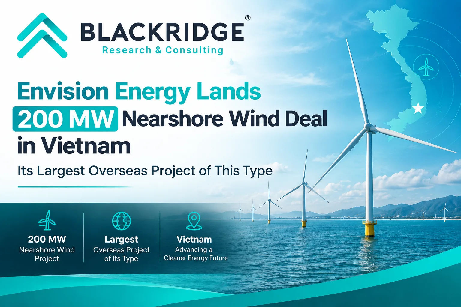 Envision Energy Lands 200 MW Nearshore Wind Deal in Vietnam, Its Largest Overseas Project of This Type