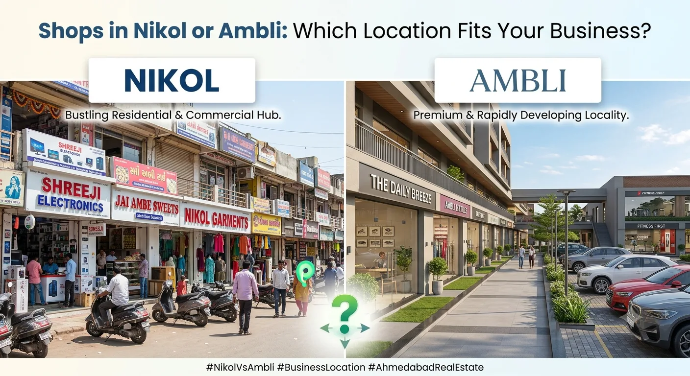 Shops in Nikol or Ambli: Which Location Fits Your Business?
