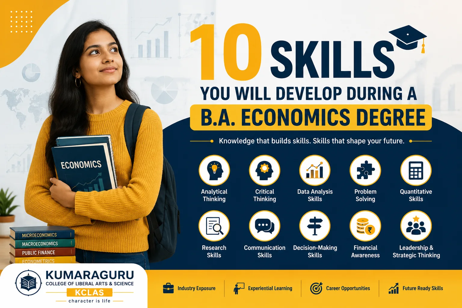 10 Skills You Will Develop During a B.A. Economics Degree