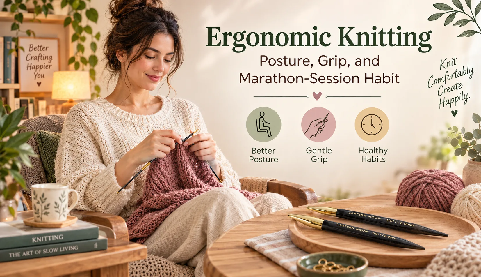 Ergonomic Knitting: Posture, Grip, and Marathon-Session Habit