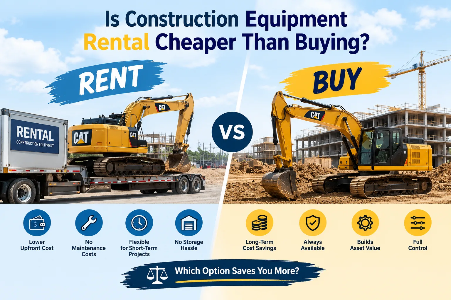 Is Construction Equipment Rental Cheaper Than Buying?