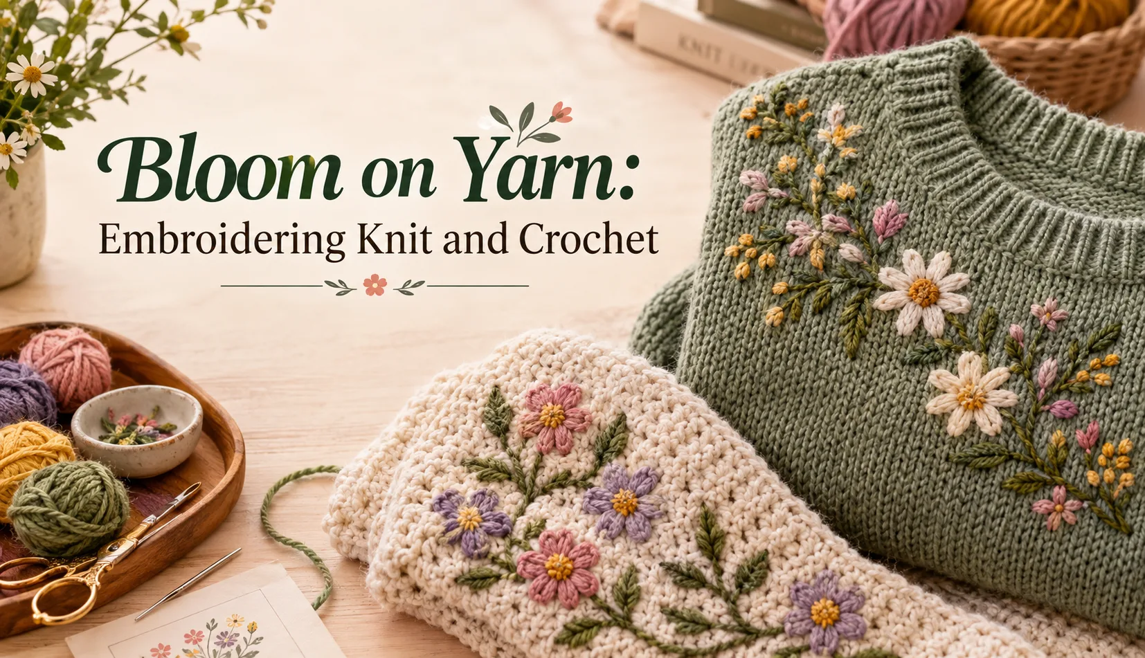 Bloom on Yarn: Embroidering Knit and Crochet
