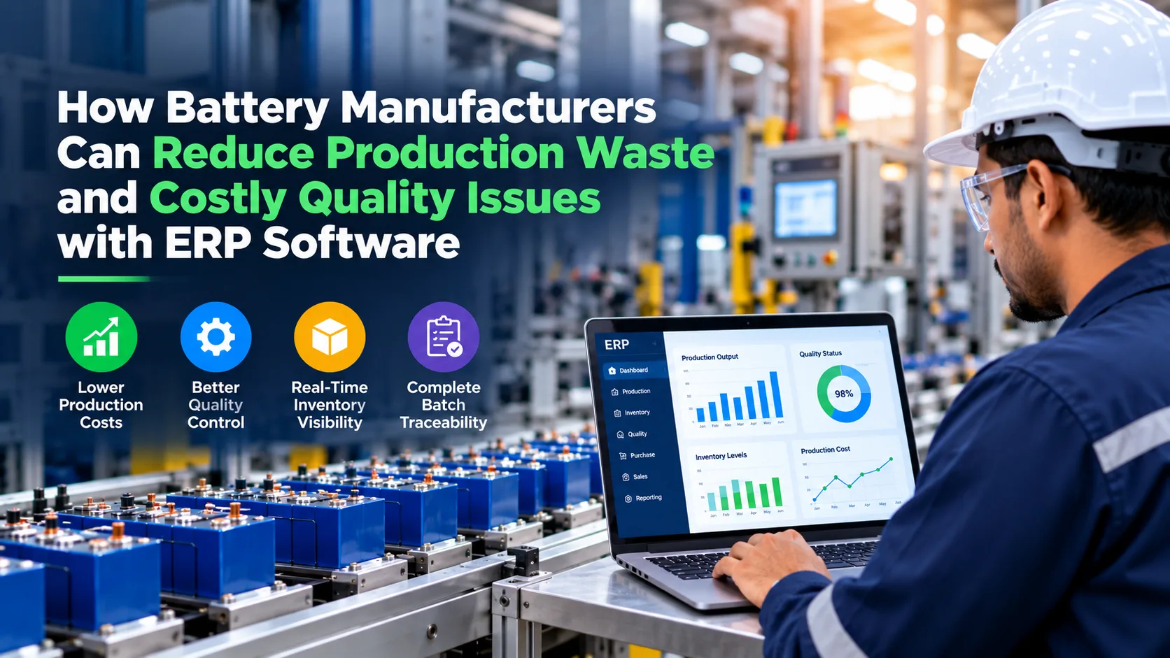 Battery Manufacturing ERP: Reduce Waste & Costs