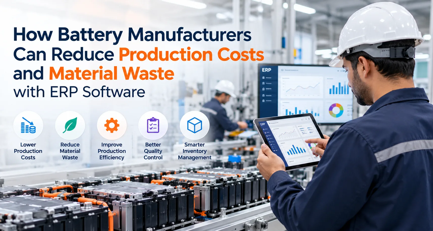 How Battery Manufacturers Can Reduce Production Costs and Material Waste with ERP Software
