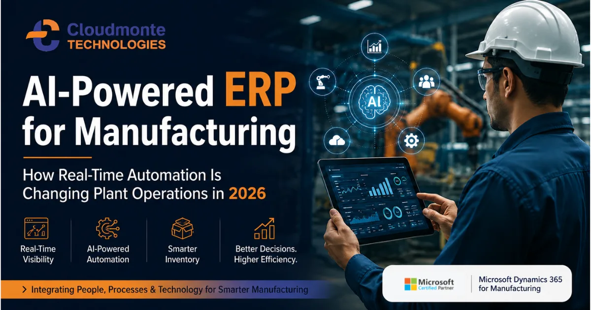 AI-Powered ERP for Manufacturing Industry in 2026 | Cloudmonte