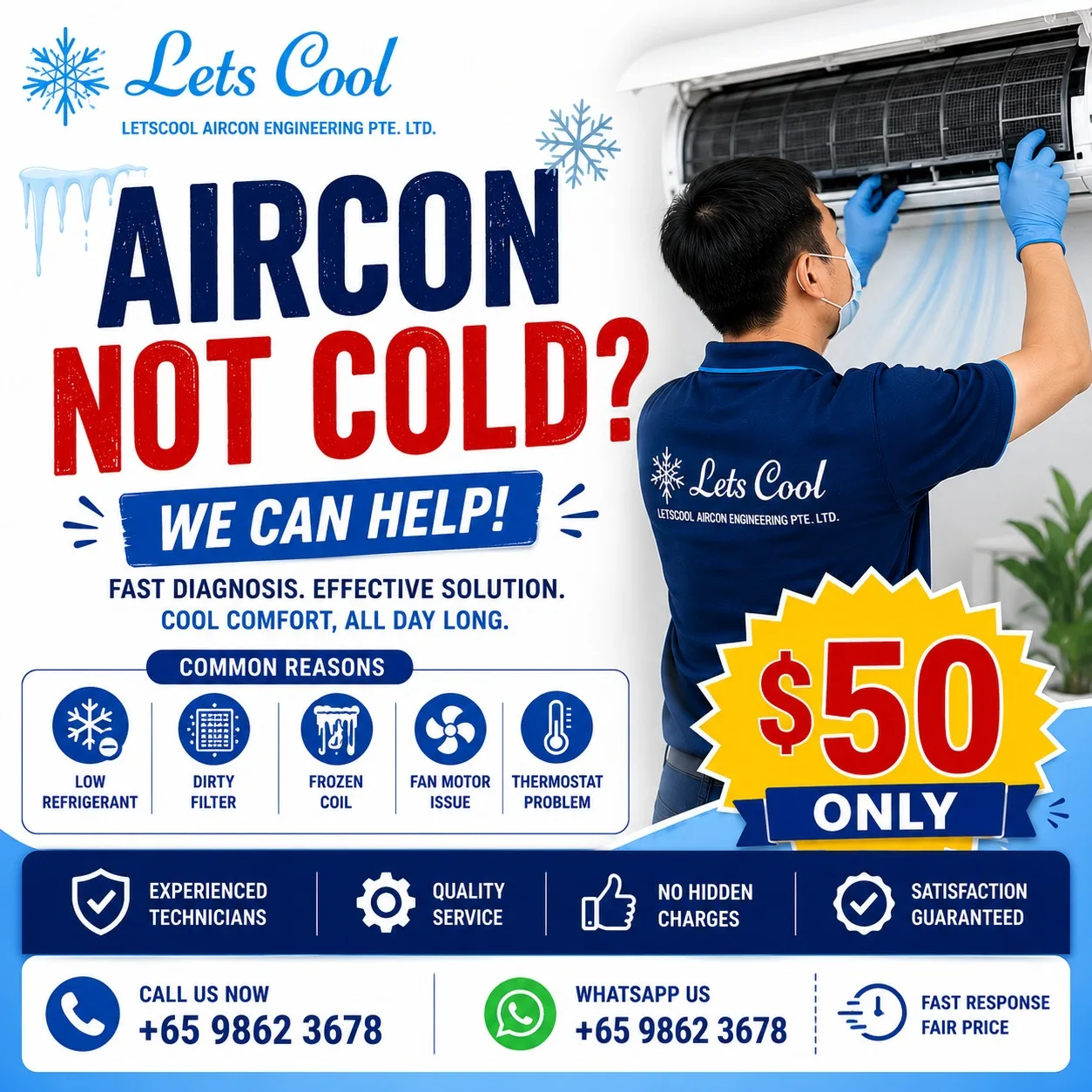 One Aircon Unit Not Cold but the Others Are Working: Why?