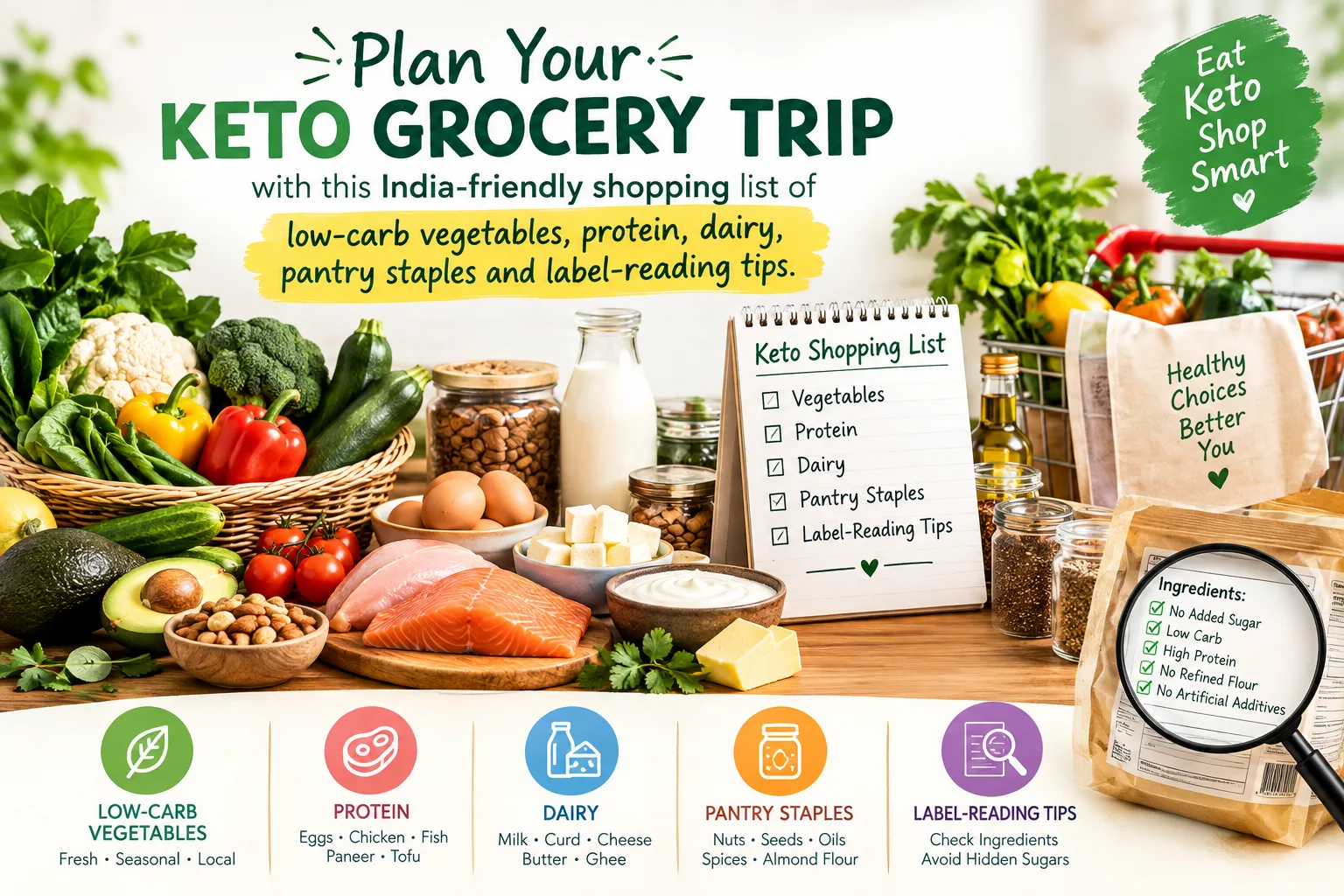 Indian Keto Shopping List: What to Buy at the Grocery Store
