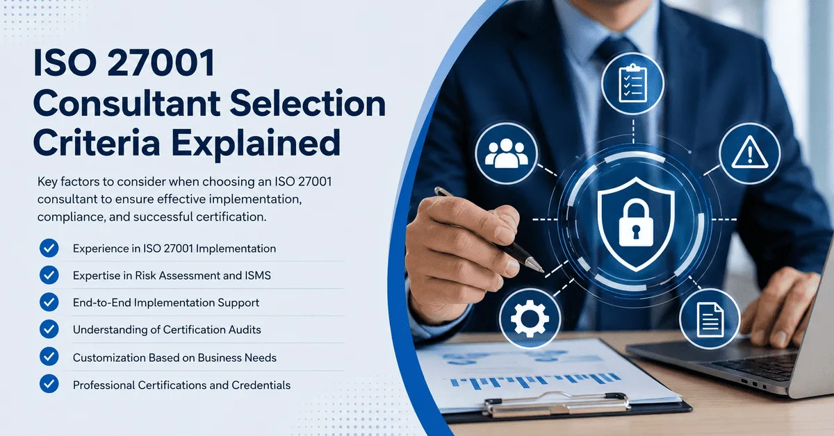ISO 27001 Consultant Selection Criteria Explained