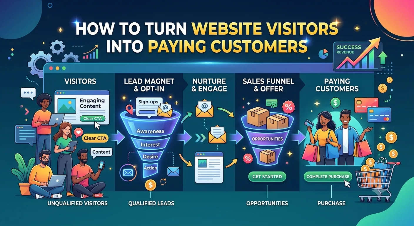 How to Turn Website Visitors into Paying Customers