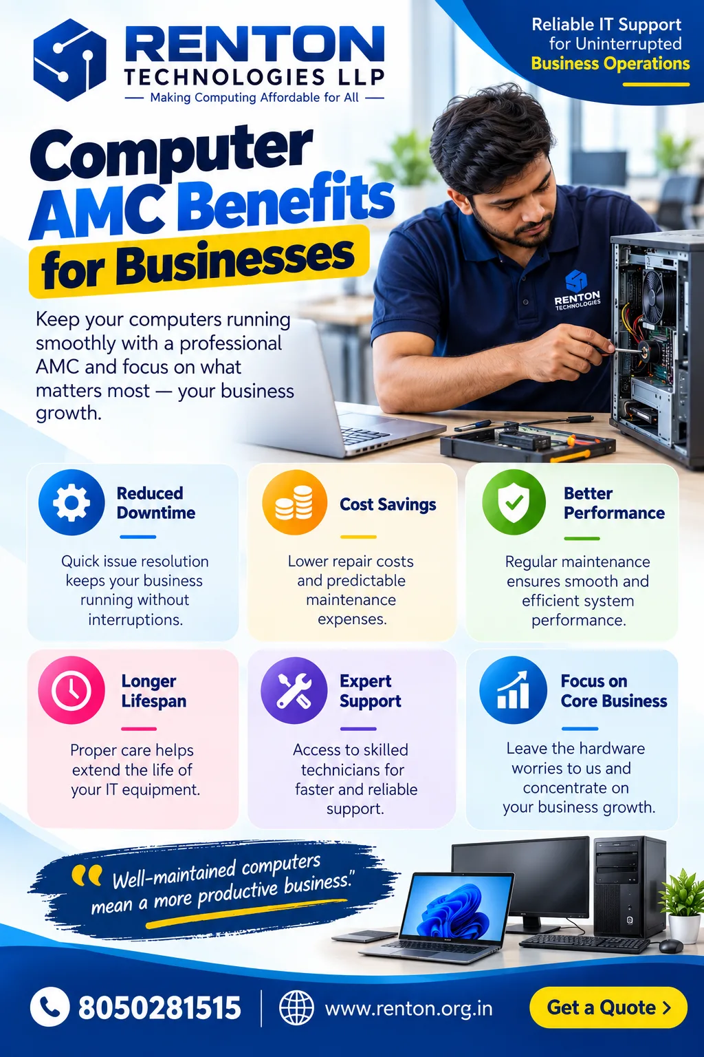 Computer AMC Benefits for Businesses in Bangalore: 7 Key Advantages