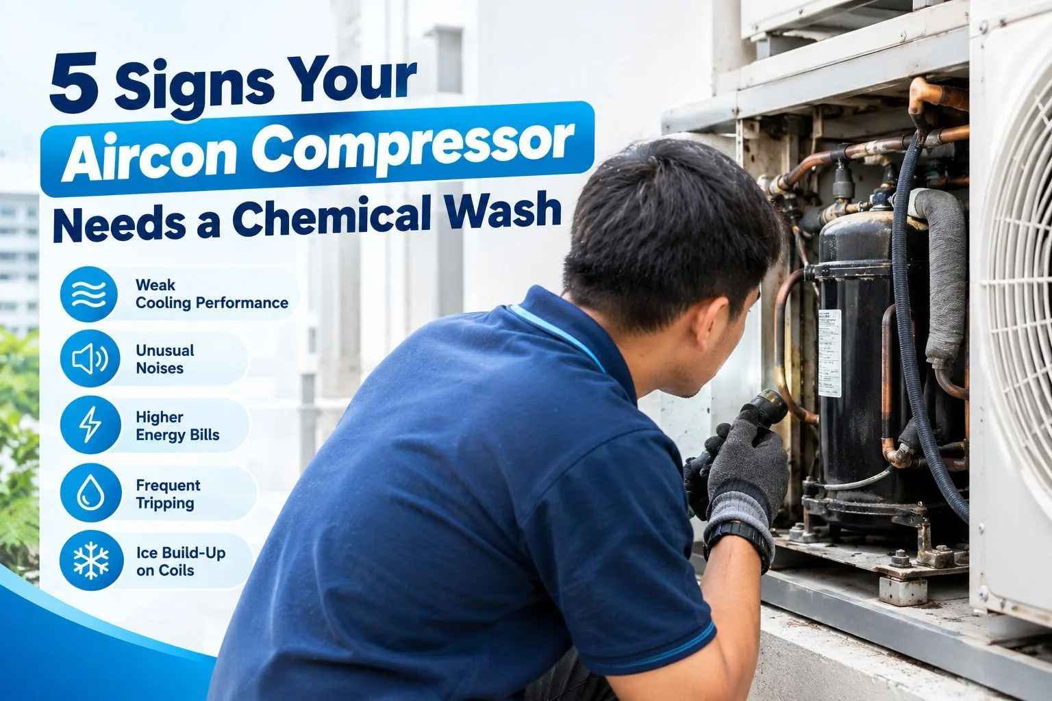 5 Signs Your Aircon Compressor Needs a Chemical Wash