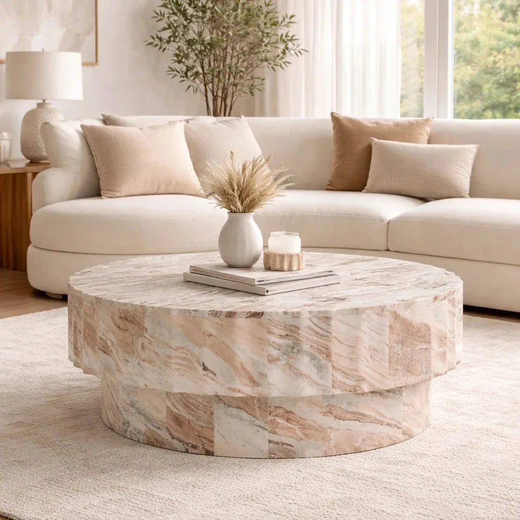Round Coffee Table: A Perfect Blend of Style, Elegance, and Luxury Handicrafts