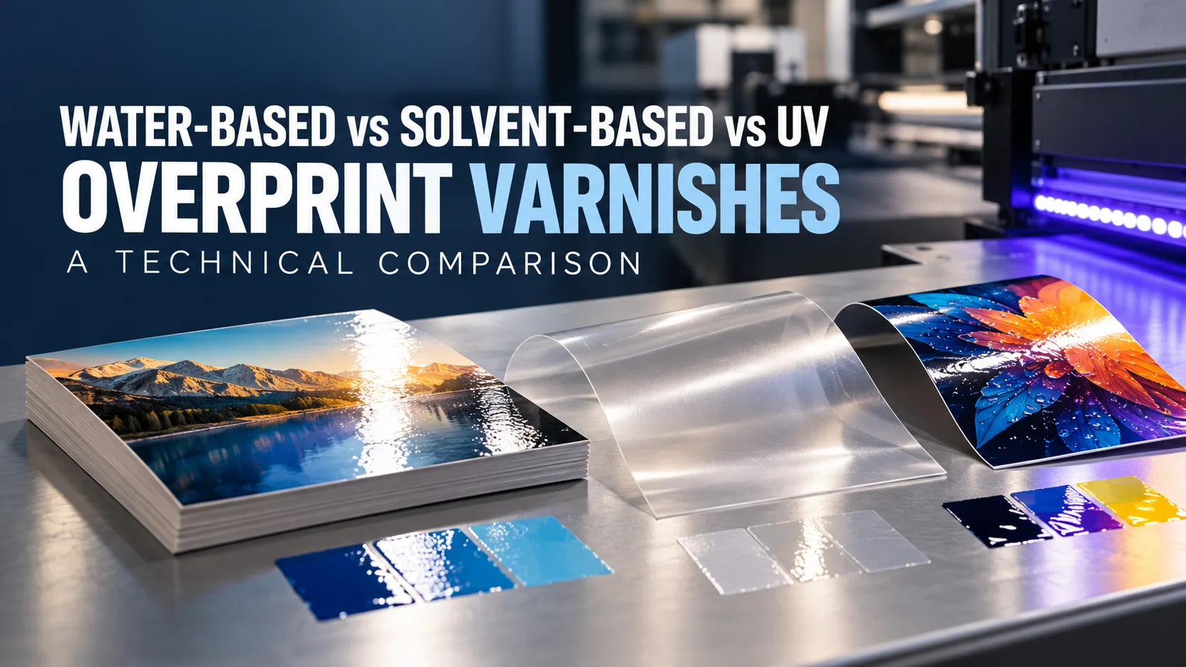 Water-Based vs Solvent-Based vs UV Overprint Varnishes: A Technical Comparison