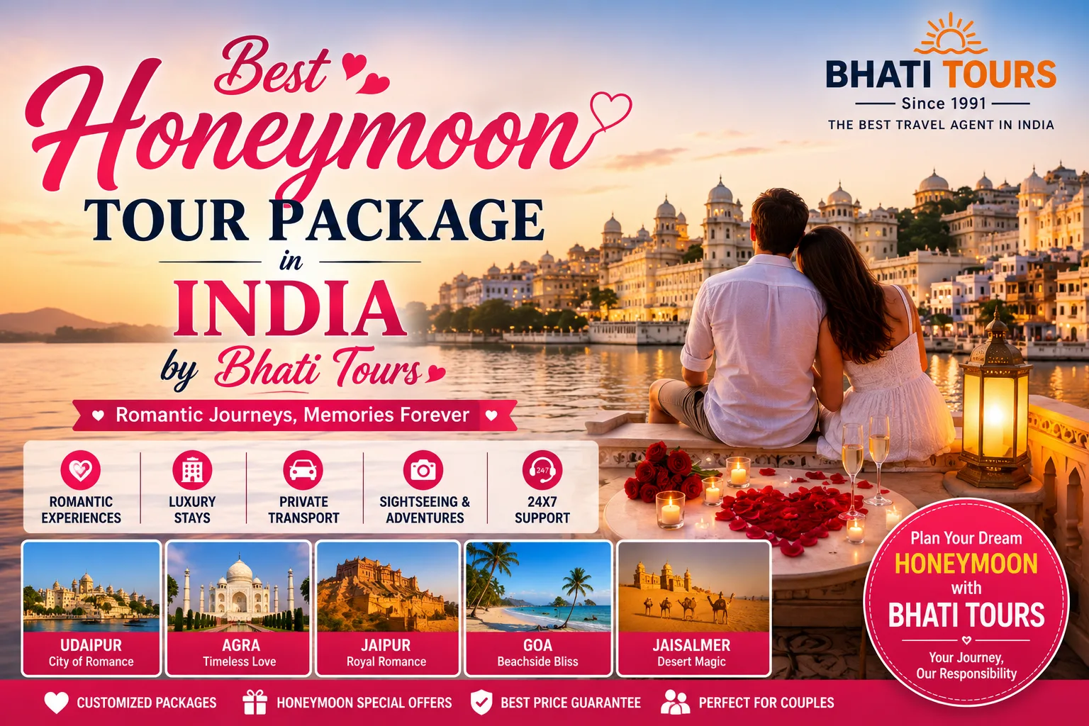 Best Rajasthan Honeymoon Tour Package for Couples