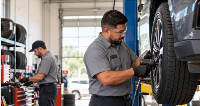 Tire Center Uniforms for Quick Lube and Tire Shops: Speed, Safety and Branding