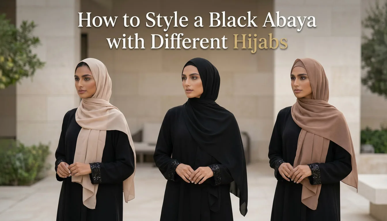 How to Style a Black Abaya with Different Hijabs